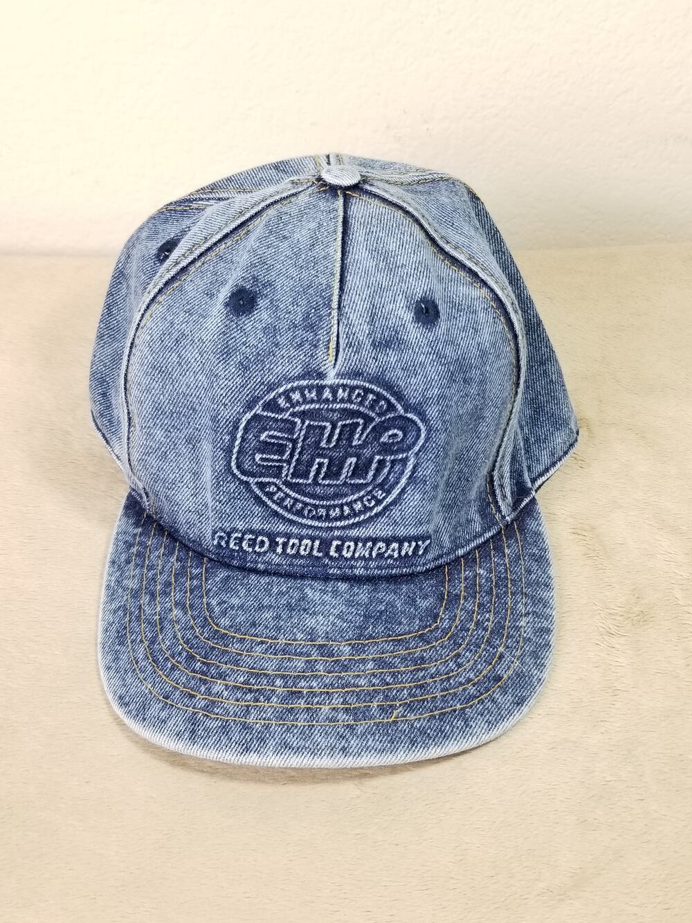 Denim Baseball Hat Cap Jean Adjustable 90s Reed Tool Company Pacific Sportwear